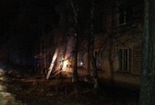 Ночью в п. Водный произошел пожар в многоквартирном доме