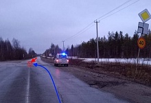 Под Ухтой две иномарки не поделили на трассе перекресток 