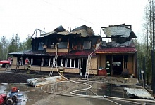 В Ухте обгорел загородный дом